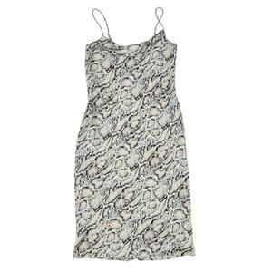 Cara Santana - Python Satin Dress in Grey White